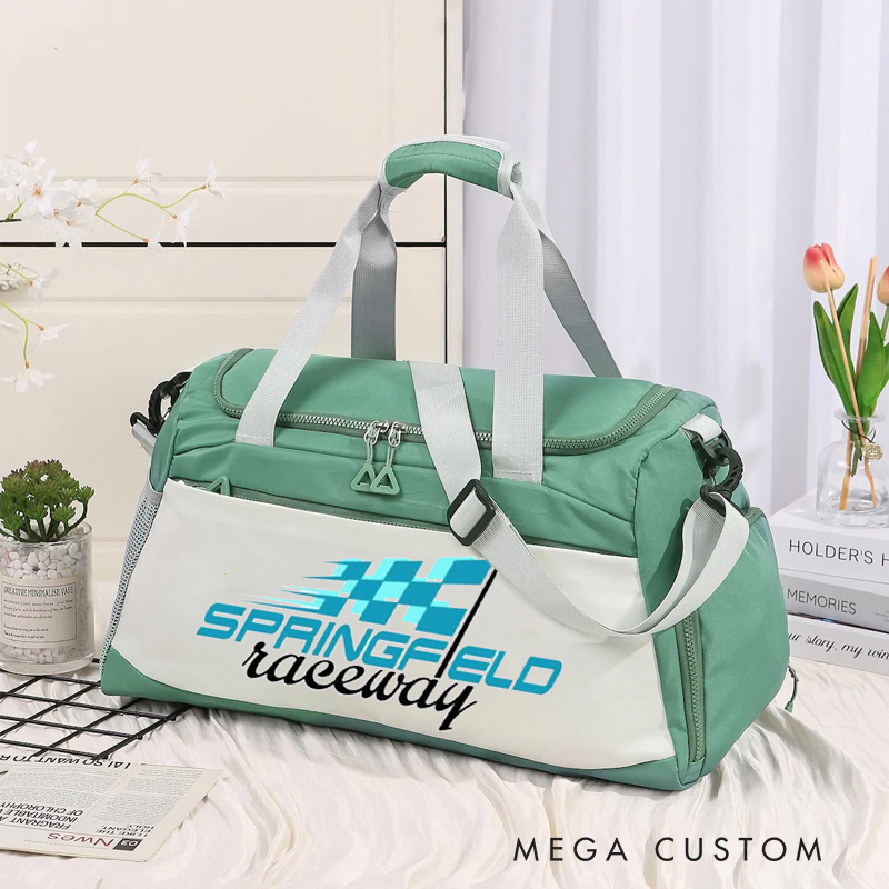 Personalized Racing Duffel Bag Custom Travel Toiletry Bag for Motorsport Enthusiasts
