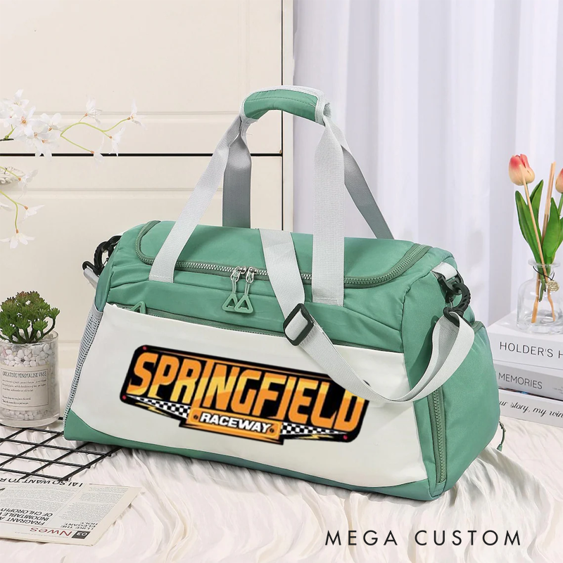 Personalized Racing Duffel Bag Custom Toiletry and Travel Bag Motorsport Fans Racing Enthusiasts