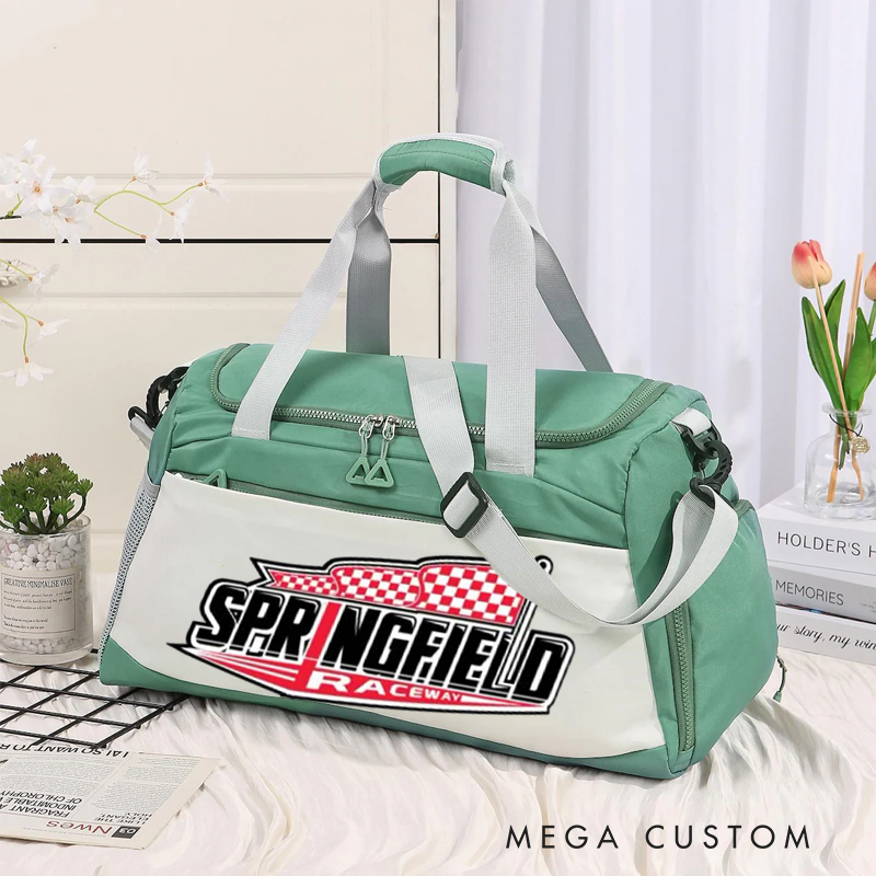 Personalized Racing Duffel Bag Custom Travel and Toiletry Bag for Motorsport Fans Racing Enthusiasts