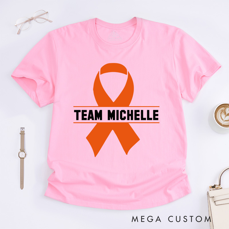 Personalized Multiple Sclerosis  T-Shirt with Your Name Cancer Squad Gift