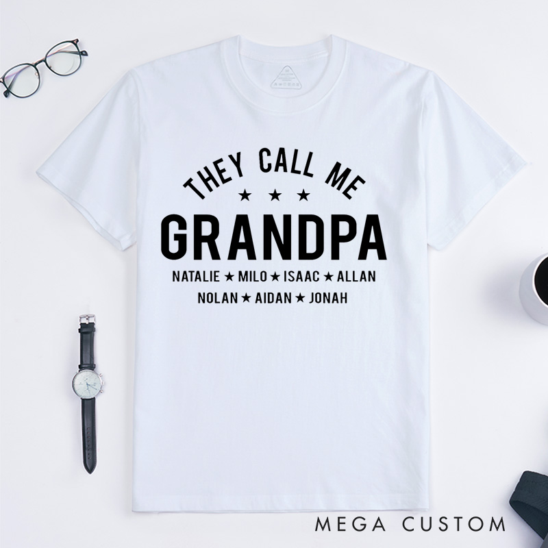 Personalised Father's Day Gift for Grandpa Custom Grandpa Shirt with Grandkids Names Personalized Grandpa Shirt Grandpa Gift with Children's Names