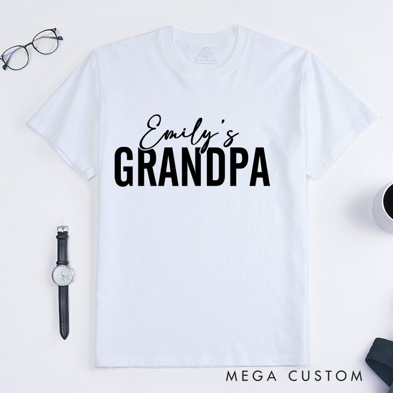 Personalized Grandpa Shirt Father's Day Shirt Customized Grandpa Shirt Gift for Dad New Dad Shirt Custom Shirt for Dad