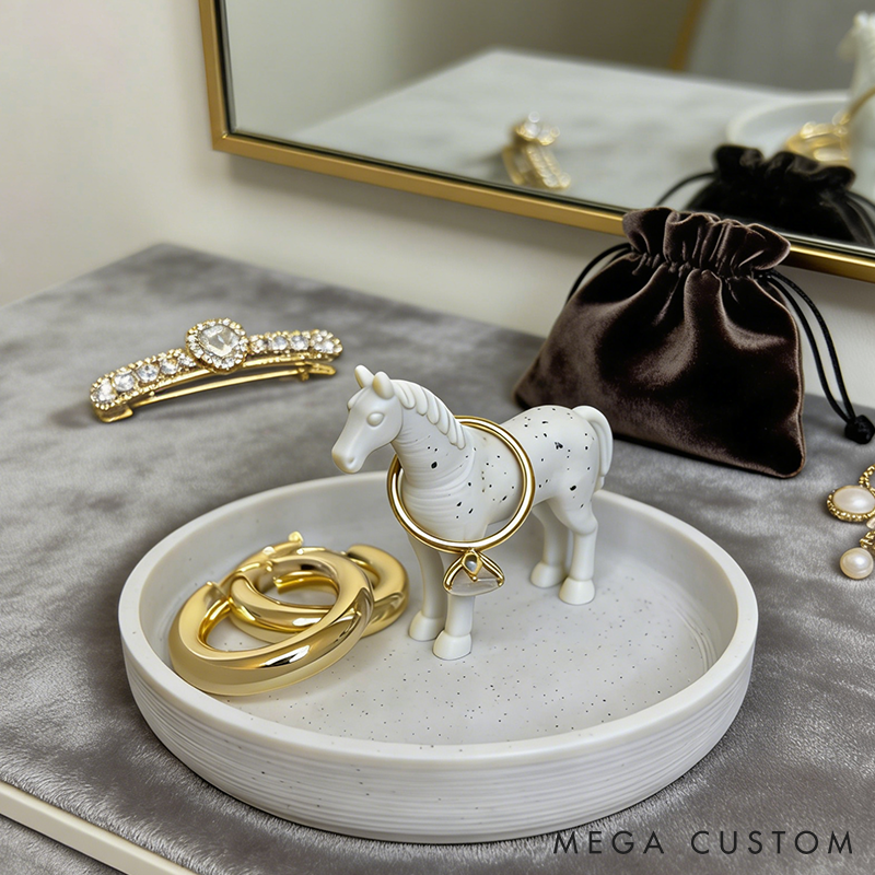Personalized Horse Lover Horse Ring Dish Horse Ring Holder Night Stand Ring Dish  jewelry Ring Stand