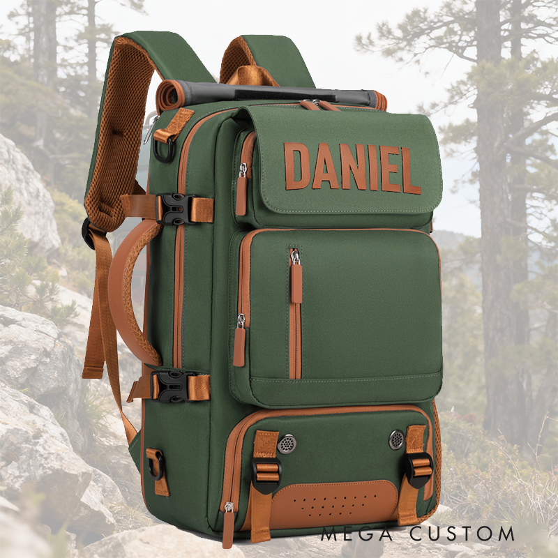 Personalized Multi-Compartment Travel Backpack - Organized Laptop & Shoe Storage Bag for Daily/Travel Use