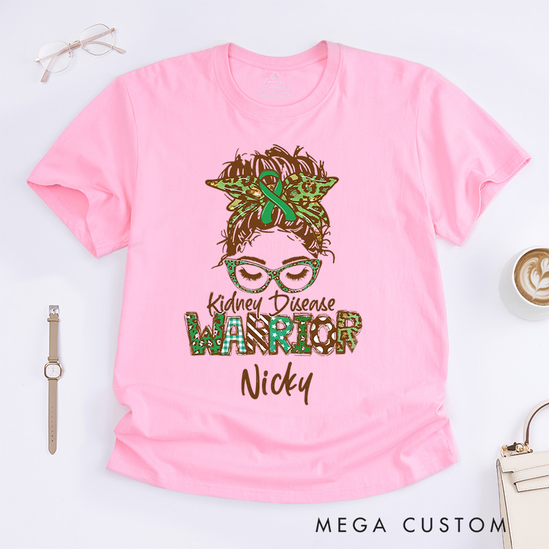 Personalized Kidney Disease Warrior T-Shirt Support Gift for Cancer Patient