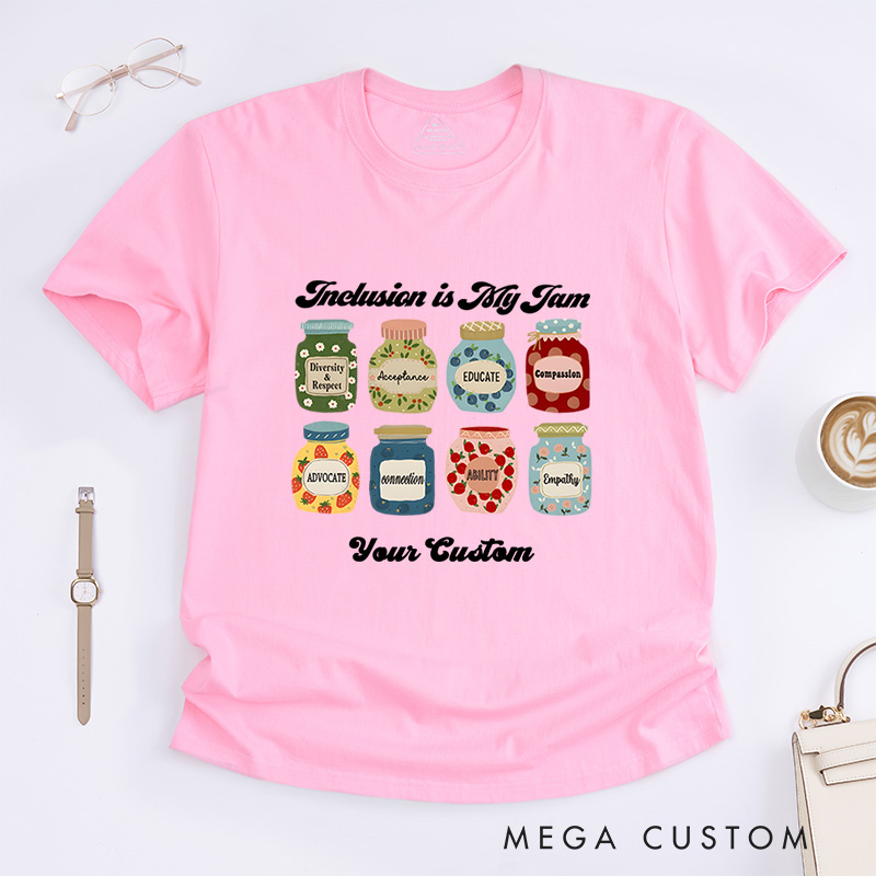 Personalized Inclusion Is My Jam Special Education Autism Awareness T-Shirt