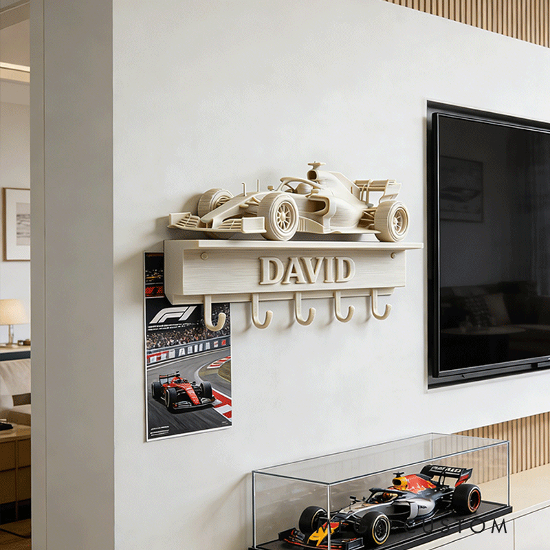 Personalized Racing Car Key Holder Unique Gift for Racers and Racing Lovers