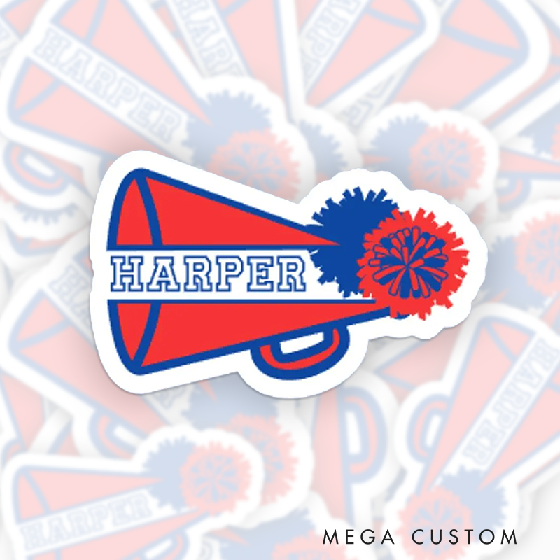 Personalized Sport Cheer Team Spirit Sticker – Customize with Your Text