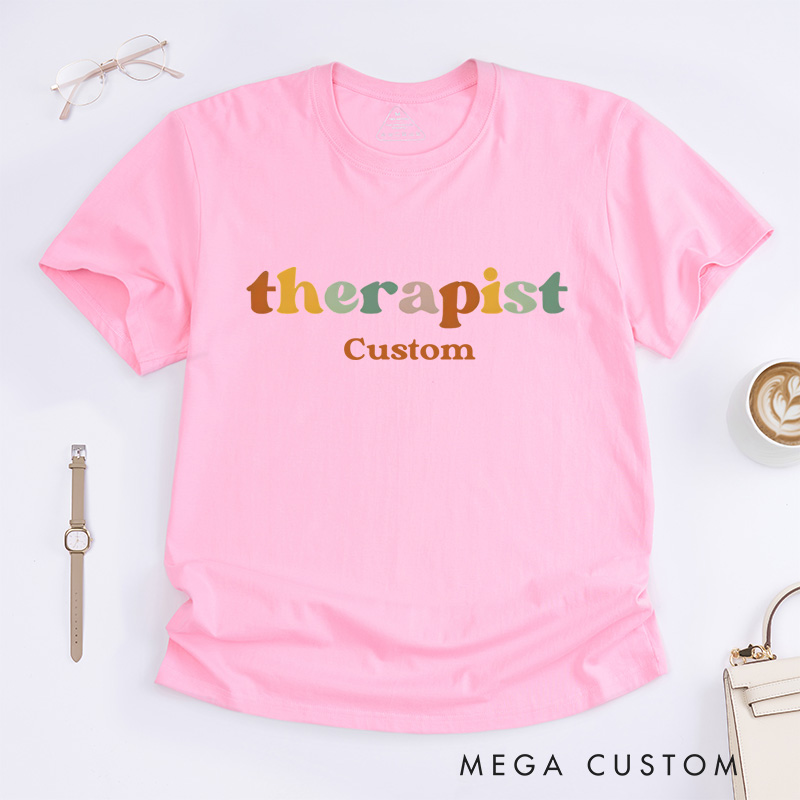 Personalized Colorful Positive Mental Health Advocacy Support T-shirt