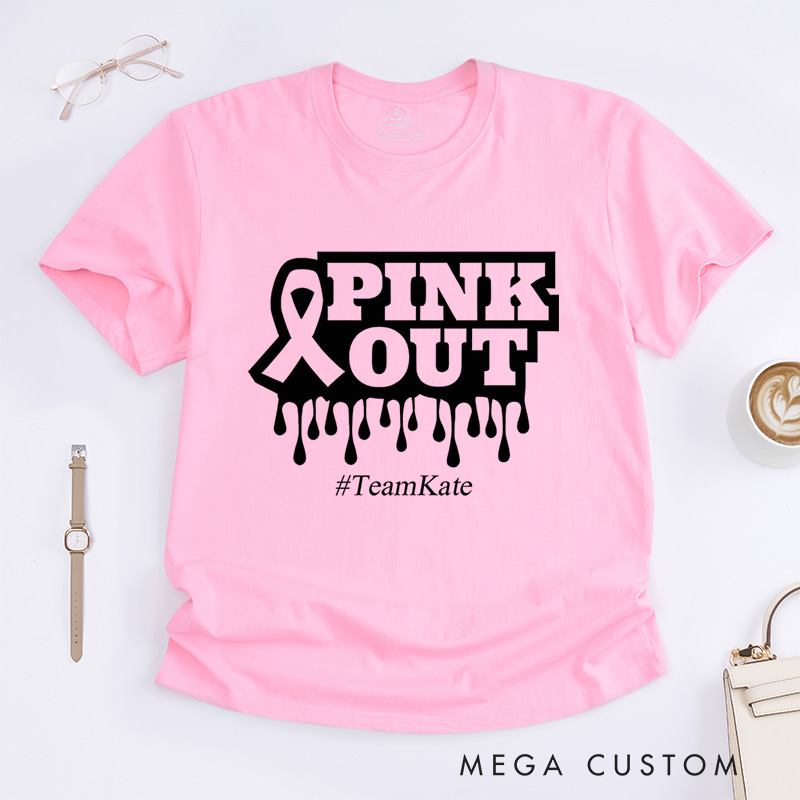 Personalized Pink Out Ribbon Breast Cancer Awareness Empowerment Advoc