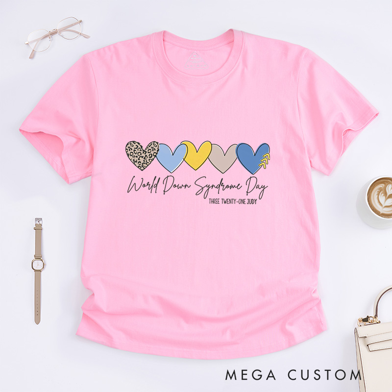 Personalized Down Syndrome T-Shirt World Down Syndrome Awareness Gift