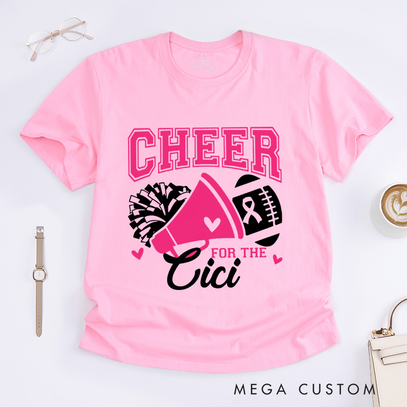 Personalized Cheer for the Cure T-Shirt Inspirational Gift for Women Who Have Triumphed 