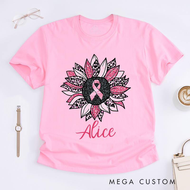 Personalized Breast Cancer Awareness T-Shirt Cancer Awareness Month Gift