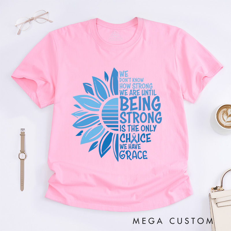 Personalized Cancer Ribbon T-Shirt Colon Cancer Awareness Gift Cancer Survivor Gift