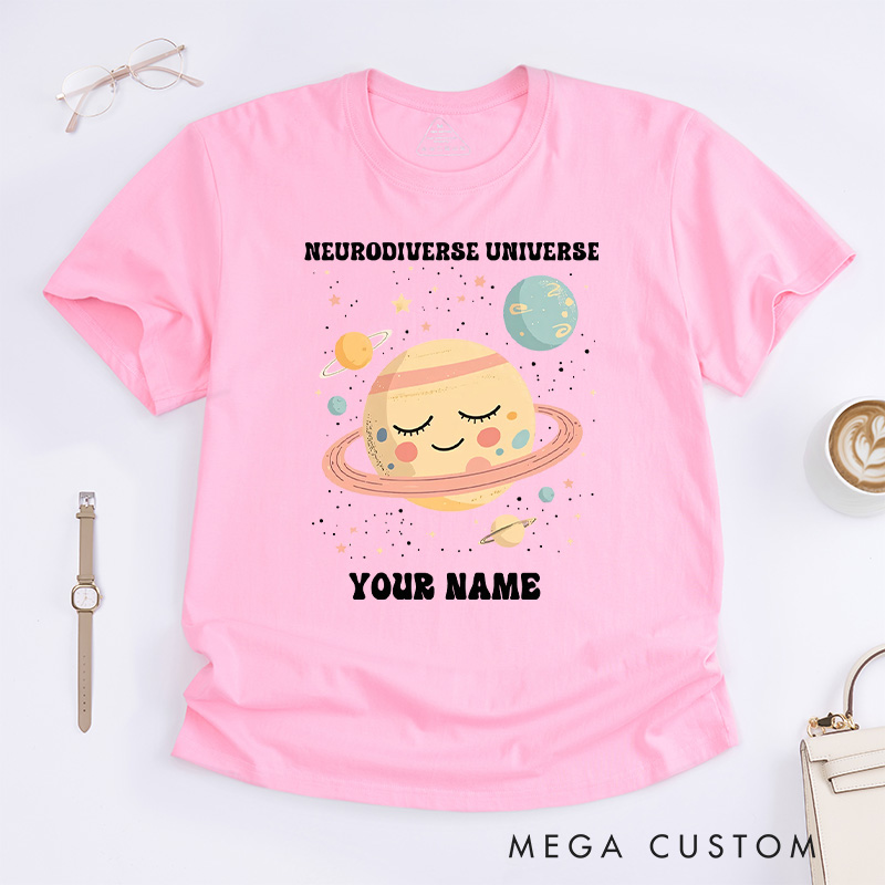 Personalized Neurodiverse Universe T-Shirt Autism Awareness Gifts