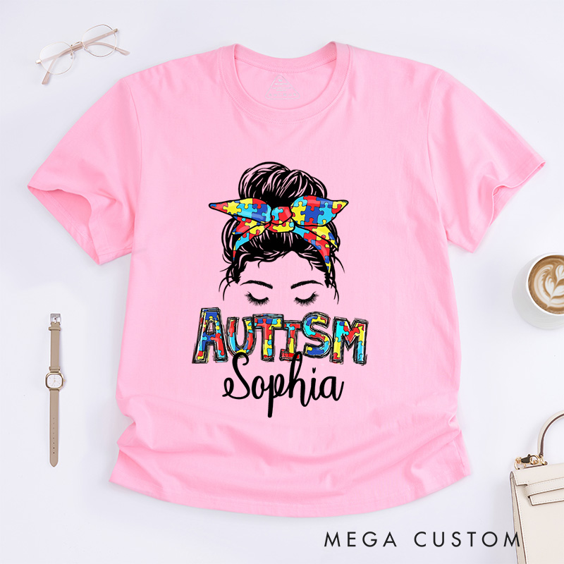 Personalized Autism Mom T-Shirt Autism Support Gift Uplifting Gift for Friend