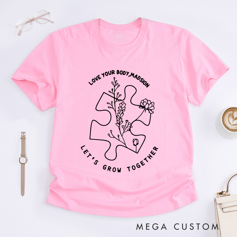 Personalized Autism Puzzle T-Shirt Autism Mom Gift Support Gift
