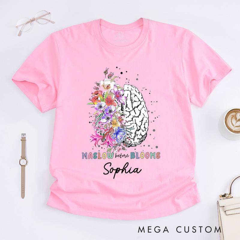 Personalized Maslow Before Bloom T-Shirt Autism Gift