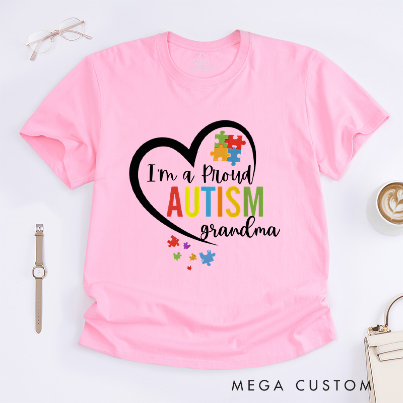 Personalized I'm a Proud Autism Family T-shirt Autism Gift