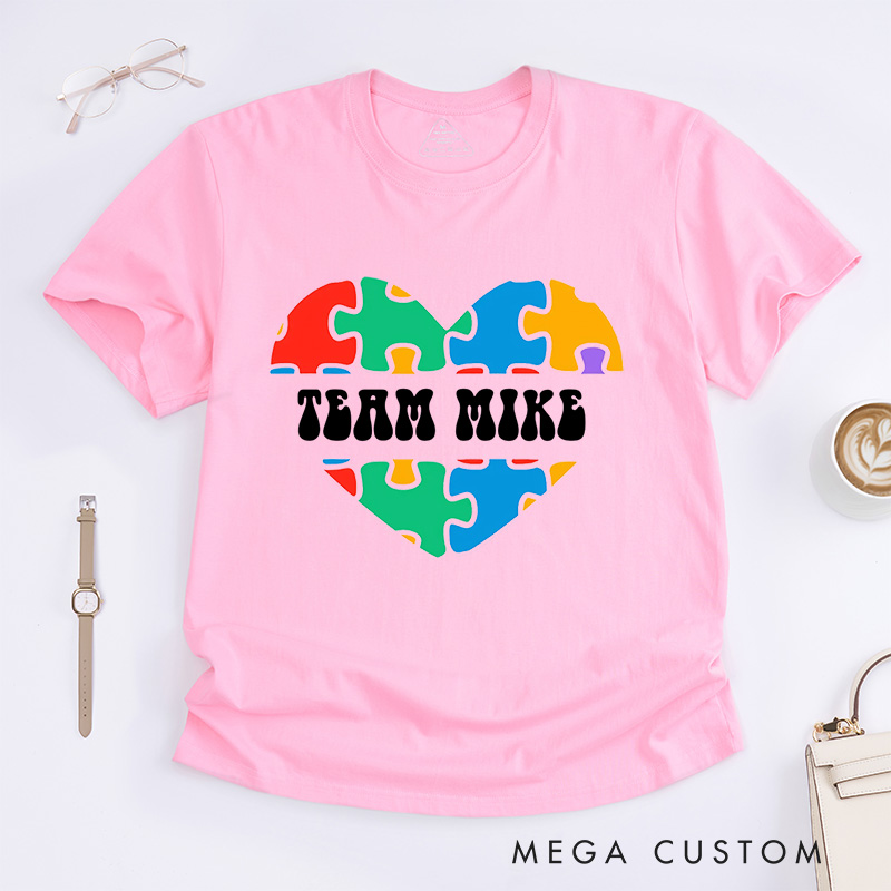 Personalized Autism Puzzle T-Shirt Autism Family Gift