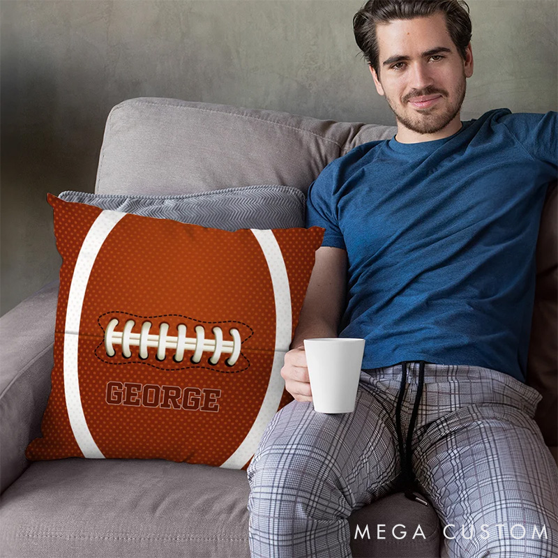 Personalized Sport Throw Pillow with Custom Team Name and Player Name for Fans