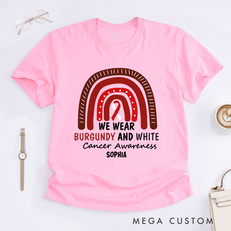 Personalized Head and Neck Cancer Awareness T-Shirt Head Neck Warrior Gift