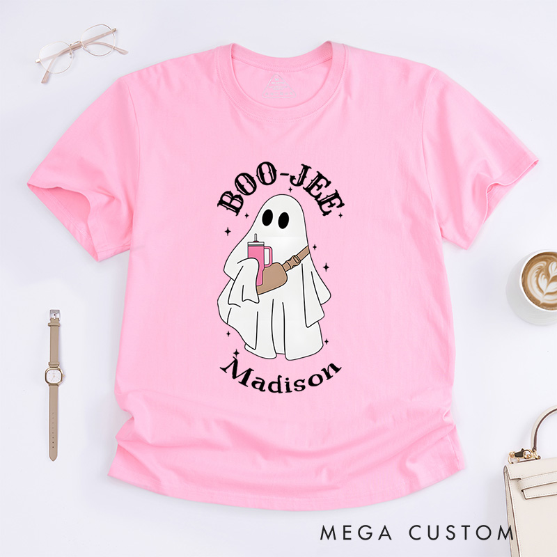 Personalized Boo Jee Halloween T-Shirt Perfect for Stylish and Fun Seasonal Celebrations T-Shirt