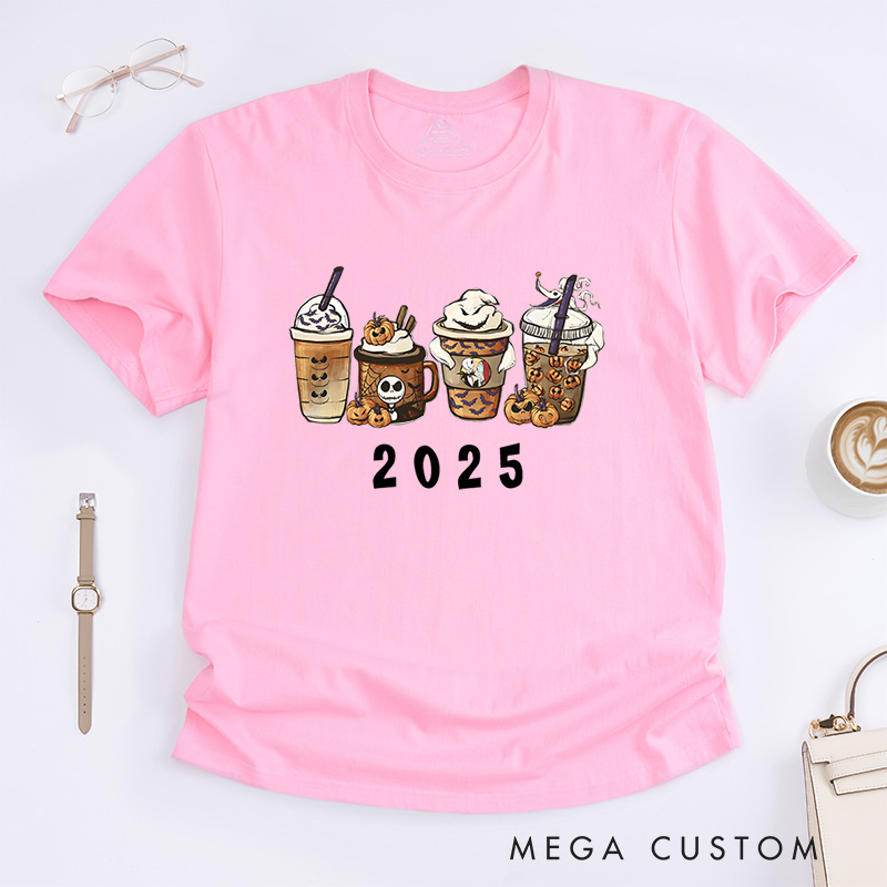 Personalized Halloween Drinks Collection T-Shirt Perfect for Fun and Whimsical Seasonal Outfits T-Shirt