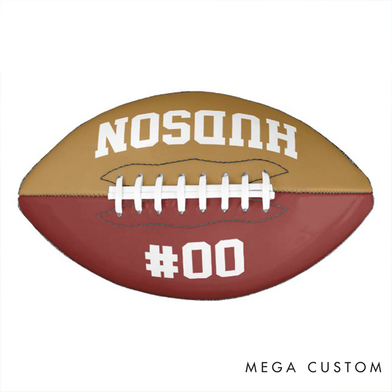 Personalized American Football with Custom Name and Number for Sport Fans