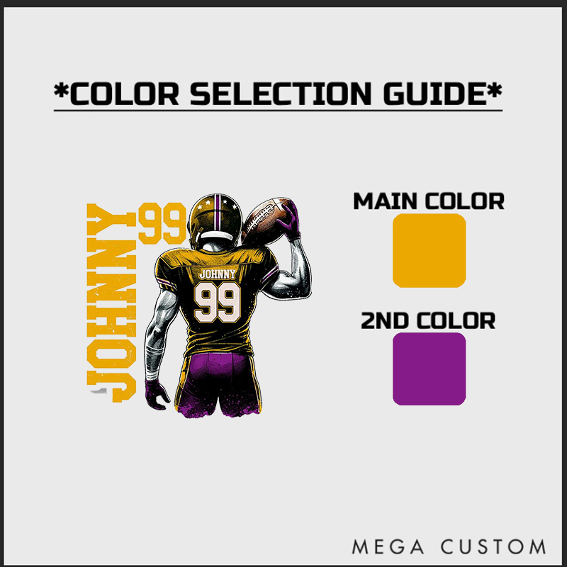 Personalized American Football Acrylic Keychain with Custom Number and Player Name