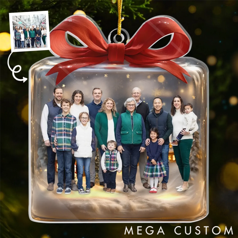 Personalized Christmas Ornament Custom Photo Acrylic Ornament Gifts for Family