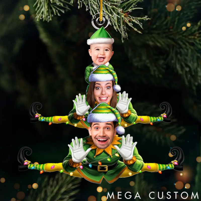 Personalized Christmas Ornament with Photo Acrylic Ornament Personalized Christmas Gifts for Family