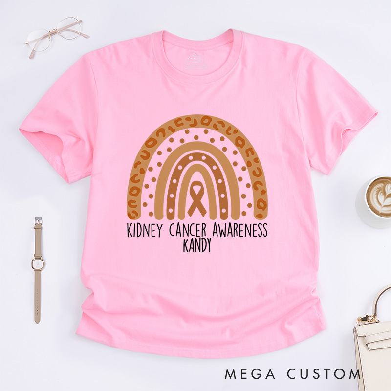Personalized Kidney Cancer Awareness T-Shirt Cancer Support Gift Cancer Patient Gift