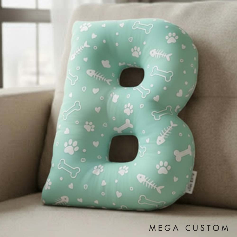 Personalized Pet Lover Letter Pillow with Custom Name Pillow
