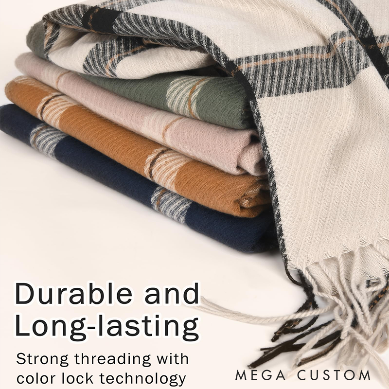 [Copy]Personalised Name Embroidered Scarf for Men Custom Monogram Scarf Winter Long Scarves Gifts for Boyfriend Dad Husband