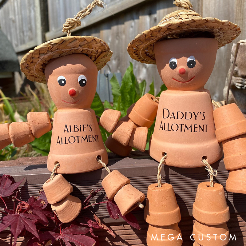 Personalised Plant Pot Man Dad's Garden Decor Gift Idea for Dad Grandad Gift Unique Men’s Gift Idea Garden Gift for Men