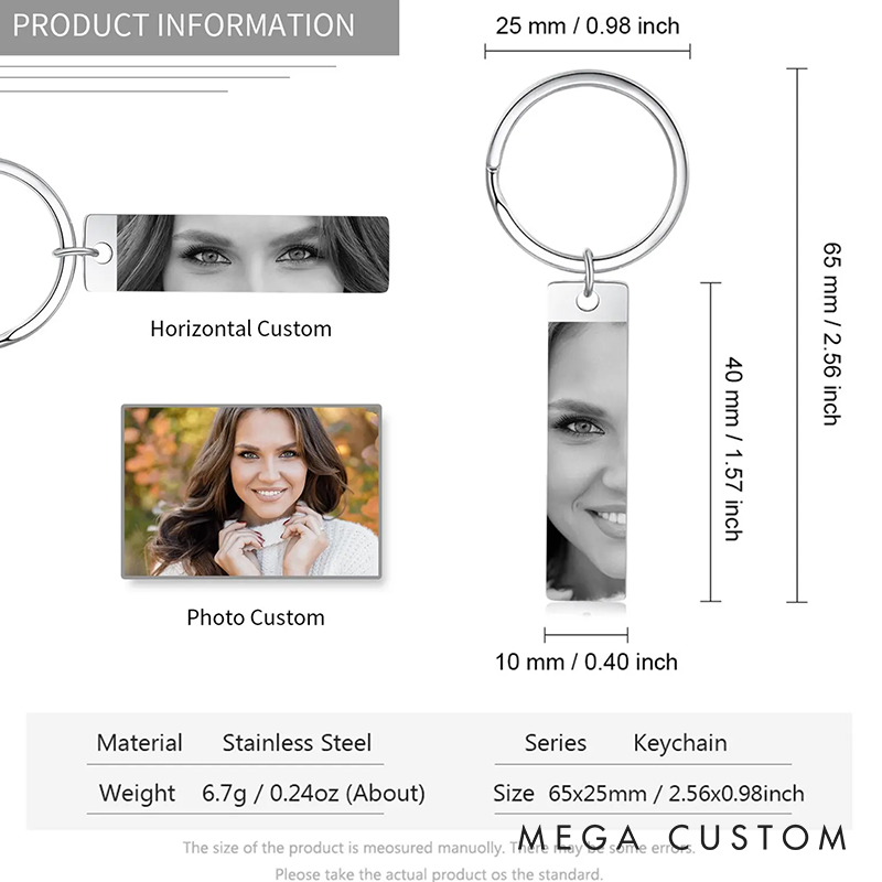 Personalized Human Eyes Keychain Engraved Your Eyes Photo keychian for Him or Her I with You keyring Birthday Gift for Boyfriend Lover