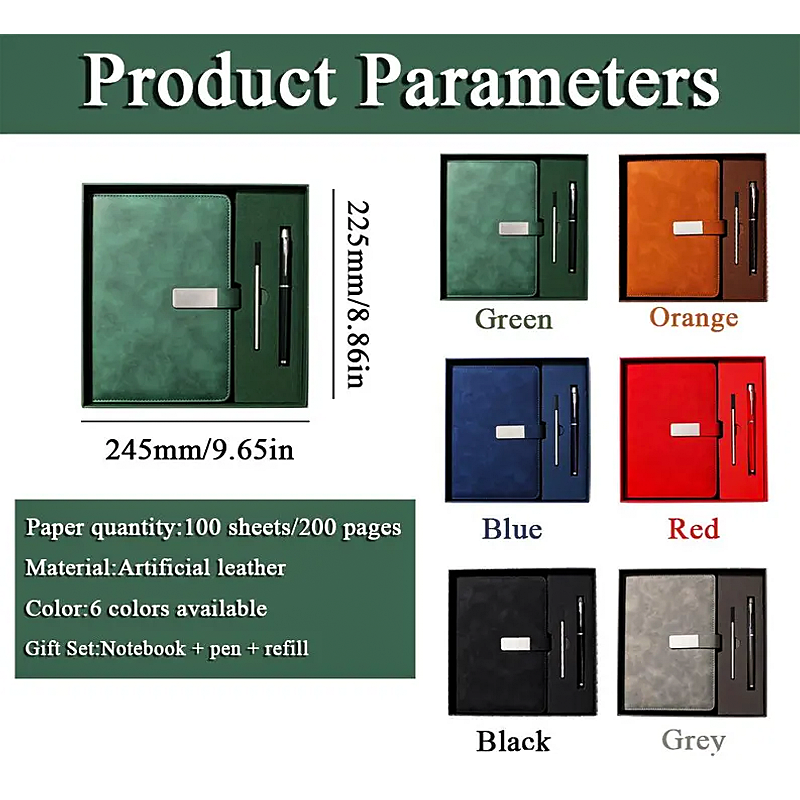 Personalized Leather Notebook Custom Leather Journal Set Personalised A5 Vegan Leather Notebook Initial Notebook Gifts Personalized journal