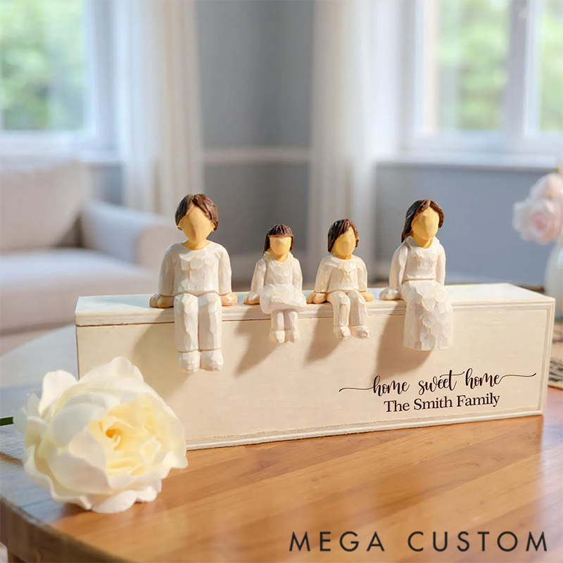 [Copy]Personalised Choose Your Own Family Combination Metal Sculpture Figurines - Anniversary, Christmas, Fathers Day and Mothers Day Gift Idea