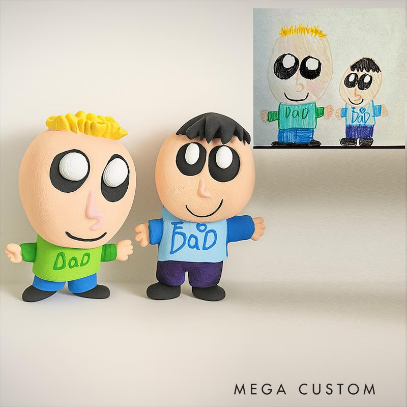 Personalized Custom 3D Printed Child Art: Unique Hand-Painted Gift
