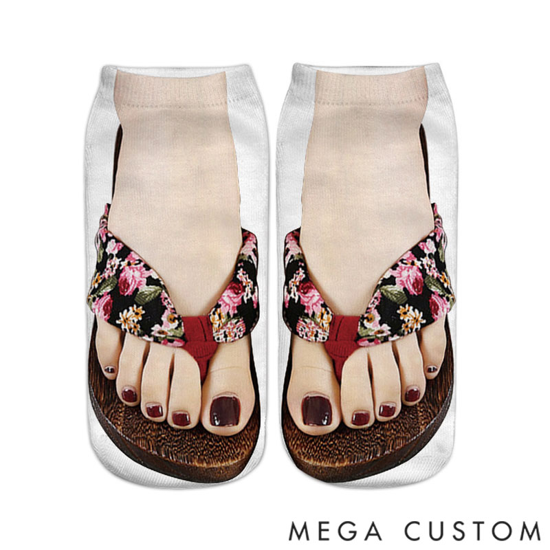 Personalized 3D Printed Socks, Funny Socks for Family Parties