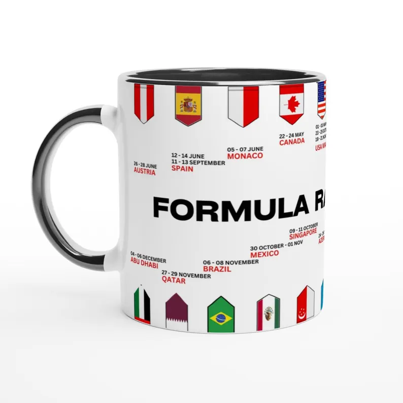 Personalized 2026 Formula Racing Calendar Mug Race Car Fan Gift Racing Lover Gift Xmas Gift New Near Gift
