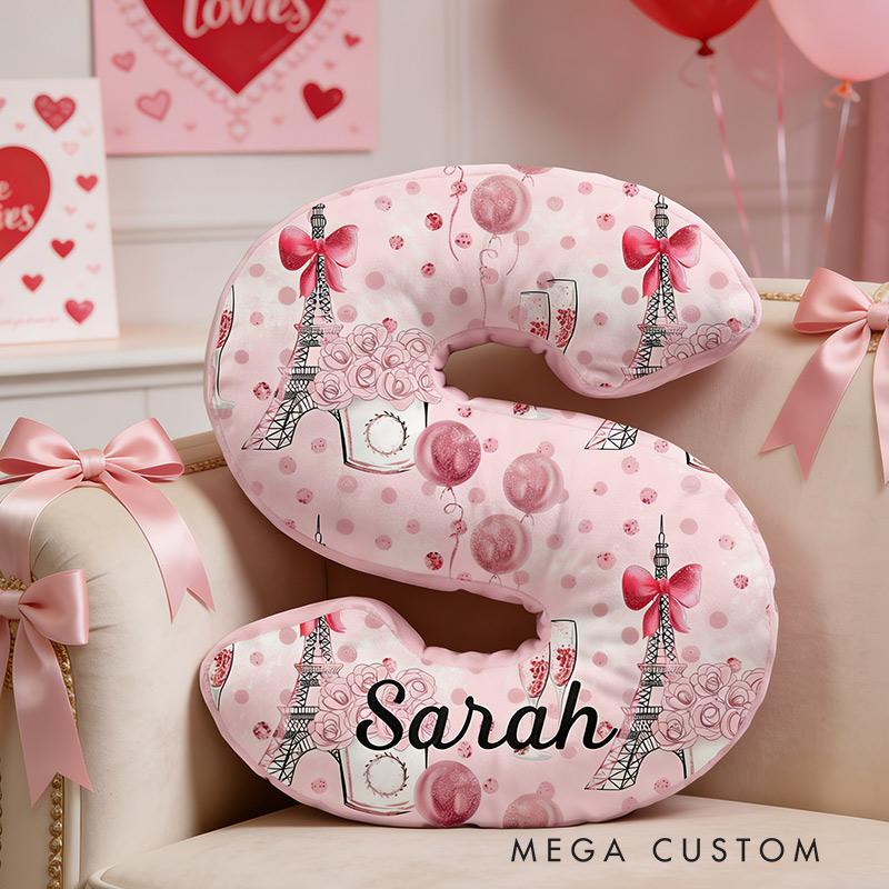 Personalized Paris Travel Pillow Graphic 3D Print Eiffel Tower Valentine's Day Vacation Date for Travel Lovers