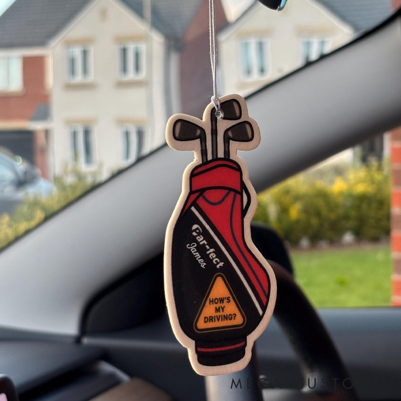 Personalized Golf Air Freshener Novelty Gift for Golfers Car Scent Gift for Golf Lovers