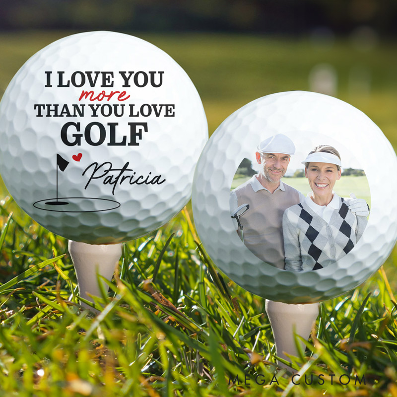 Personalized Golf Ball Love You More Than You Love Golf For Husband Boyfriend Golfer