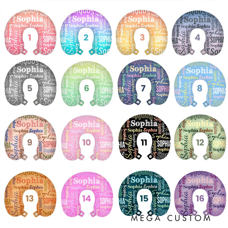 Personalized Neck Pillows Travel Accessories with Custom Name Perfect Gift for Travel Lovers