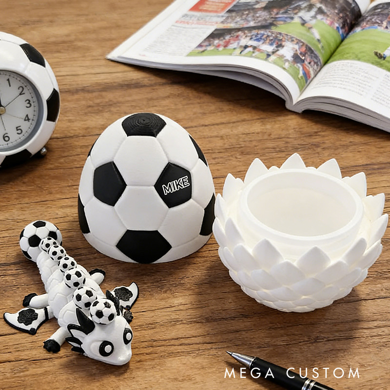 Personalized 3D Soccer Dragon and Egg Soccer the Perfect Gift for Soccer Loving Kids