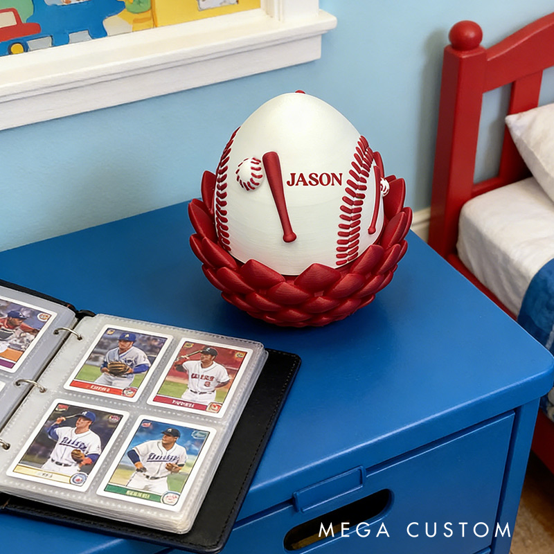 Personalized 3D Baseball Dragon and Egg Baseball the Perfect Gift for Baseball Loving Kids
