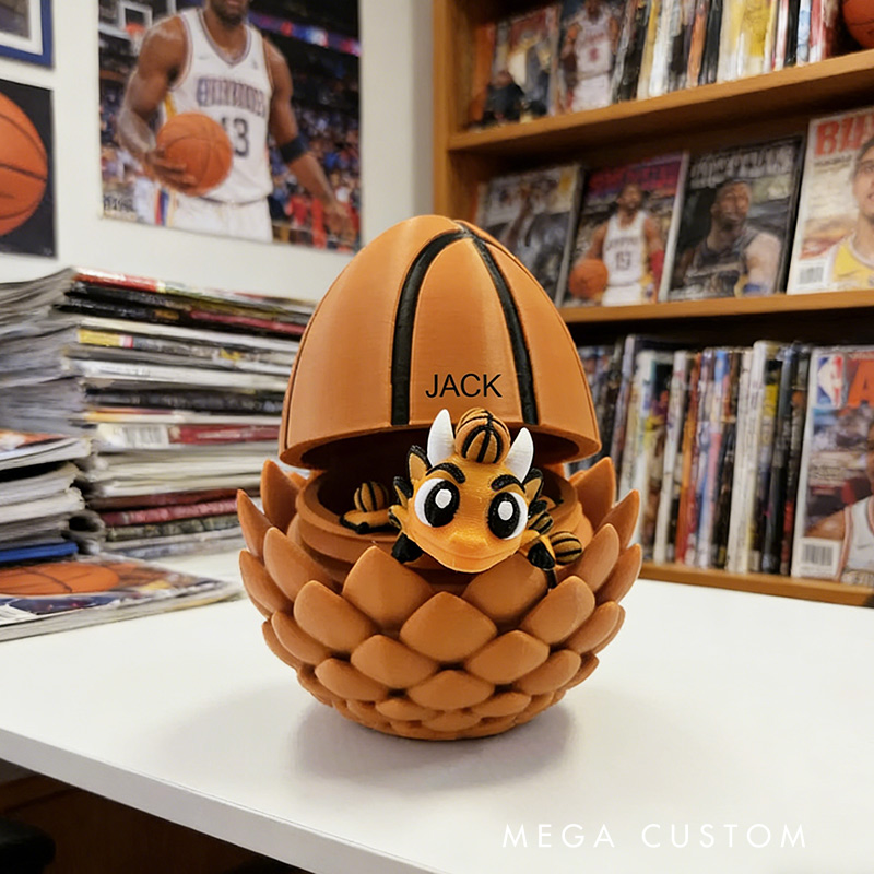 Personalized 3D Basketball Dragon and Egg Basketball the Perfect Gift for Basketball Loving Kids