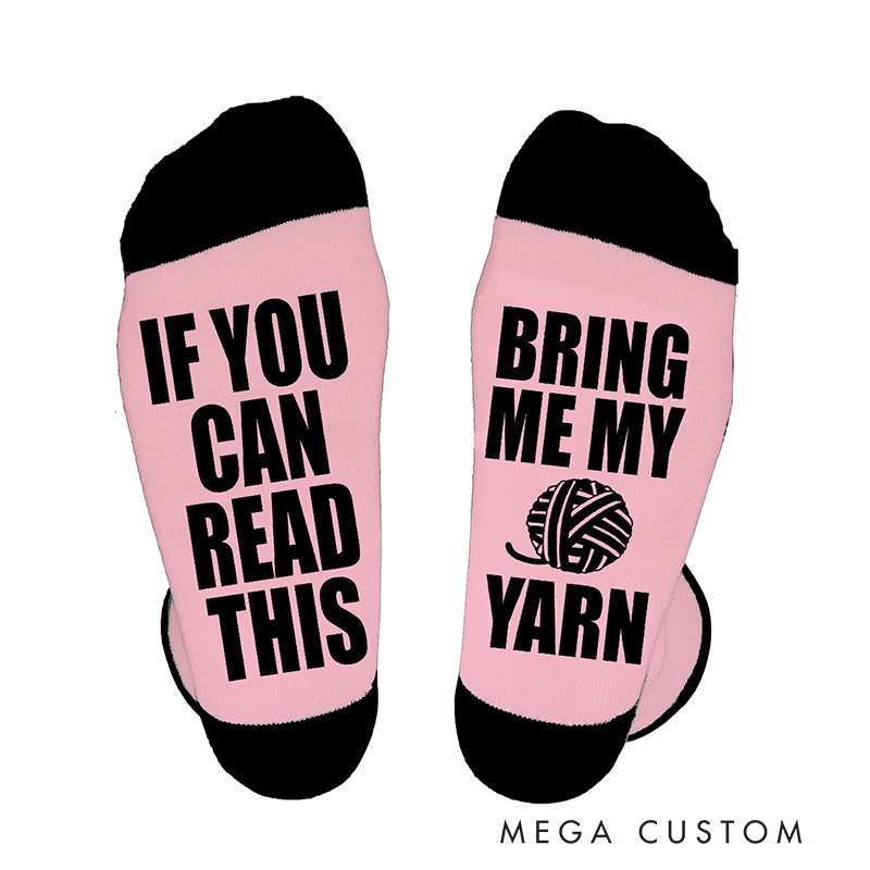 Personalized Socks Knitting Yarn Gift for Grandma Knitting Lovers